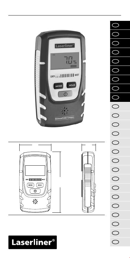 laserliner vochtmeter moisturefinder|User manual Laserliner MoistureFinder Compact (English .